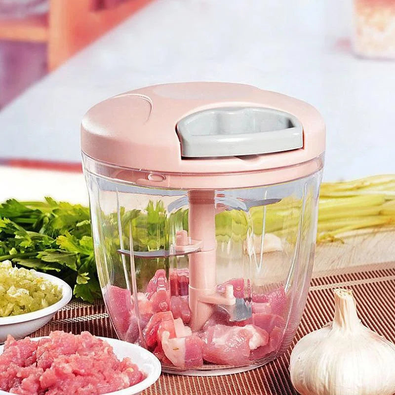 Manual Garlic Chopper – Hand-Powered Mini Food Processor